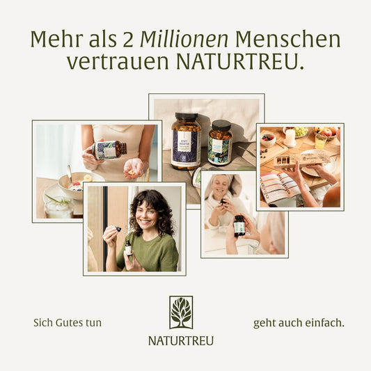 Zufriedene Kundinnen und Kunden mit NATURTREU Nervenstark Vitamin B Komplex.