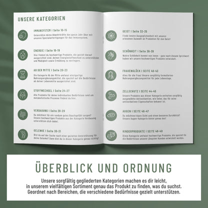 Naturtreu Produktkatalog Überblick und Ordnung
