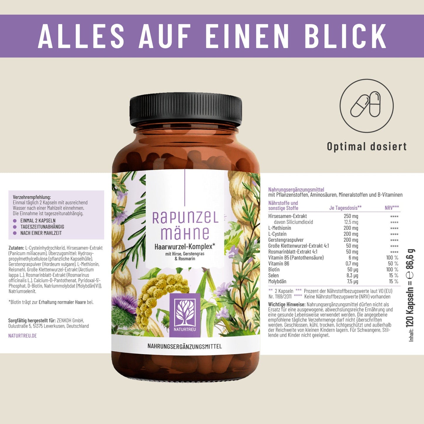 Rapunzelmaehne Haarwurzel-Komplex Etikett 01