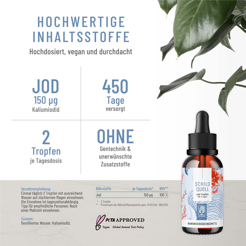 Schildquell Jod-Tropfen Hochwertige Inhaltsstoffe 