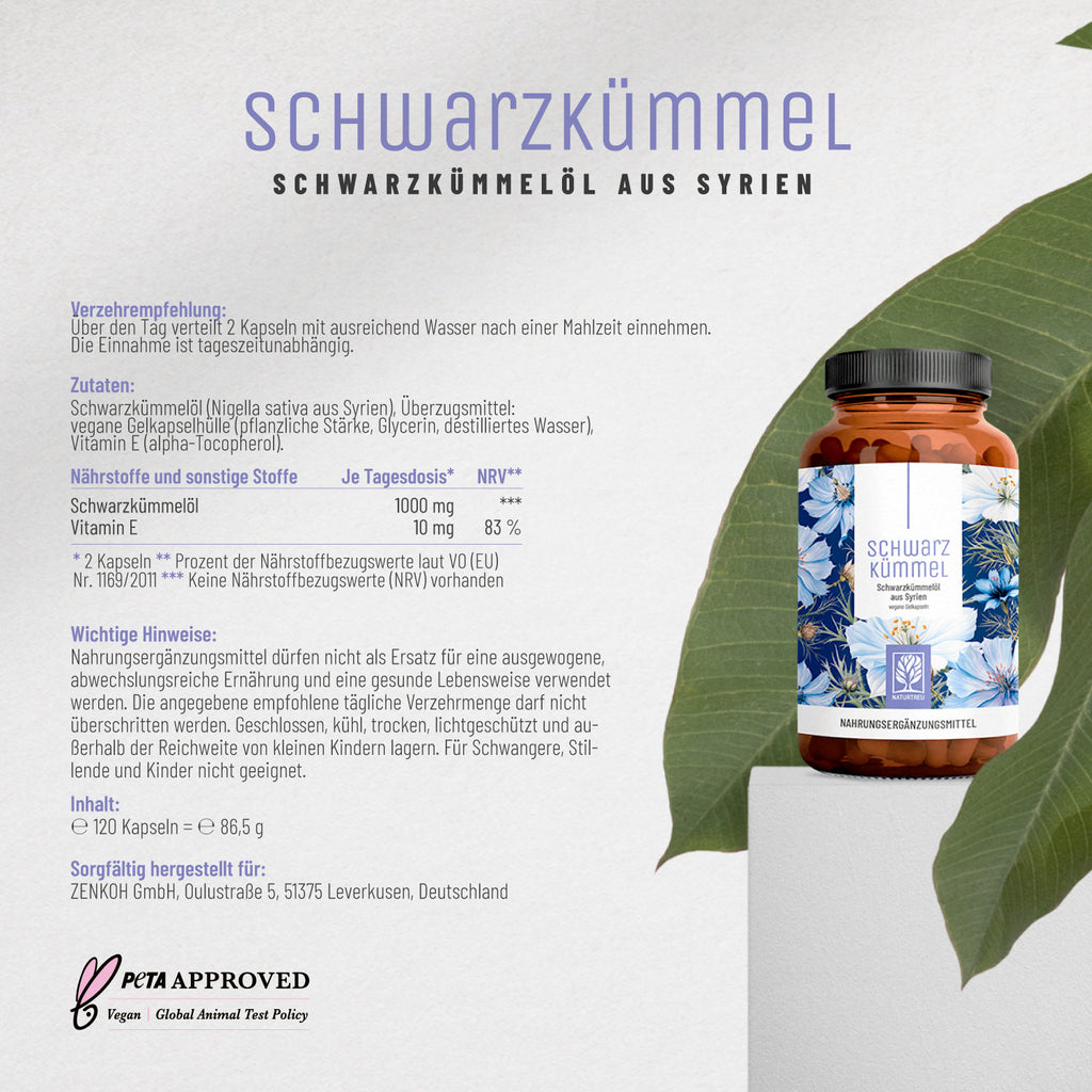 Schwarzkümmel Schwarzkümmelol Etikett