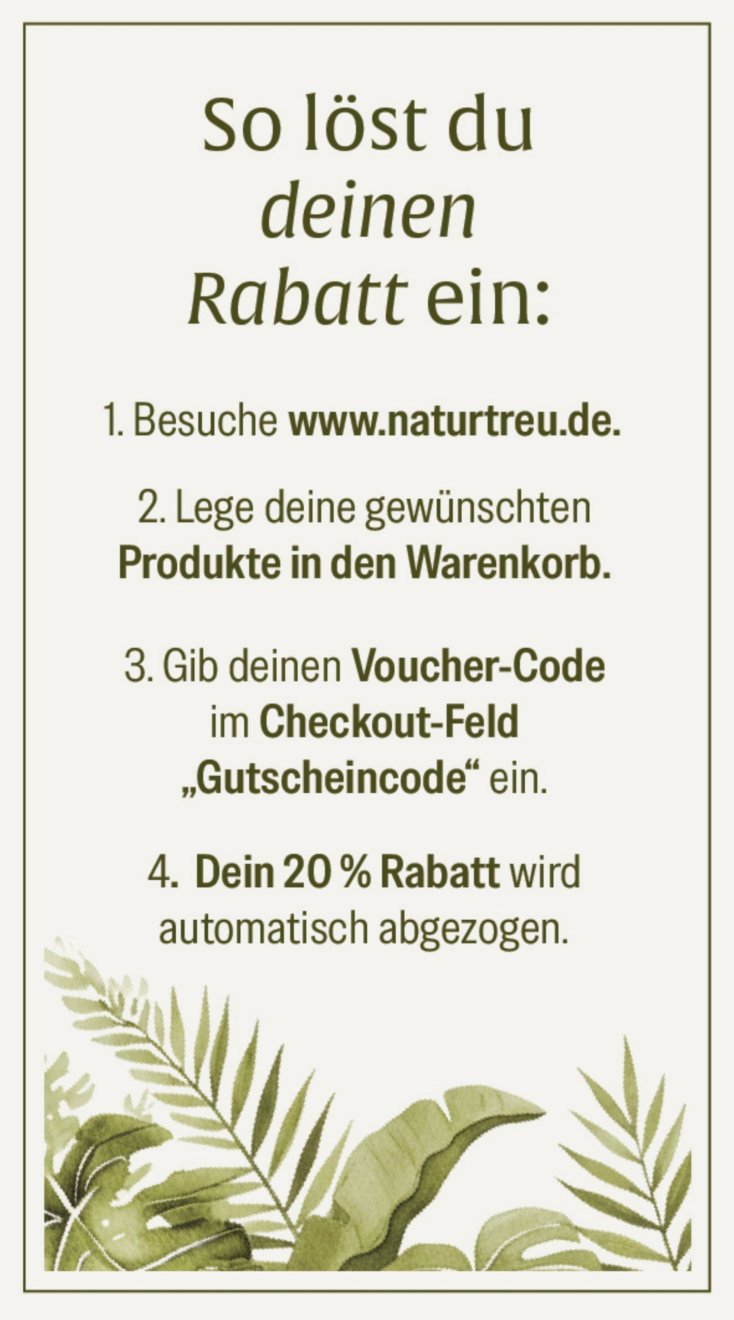 Voucher - Expertenprogramm Naturtreu