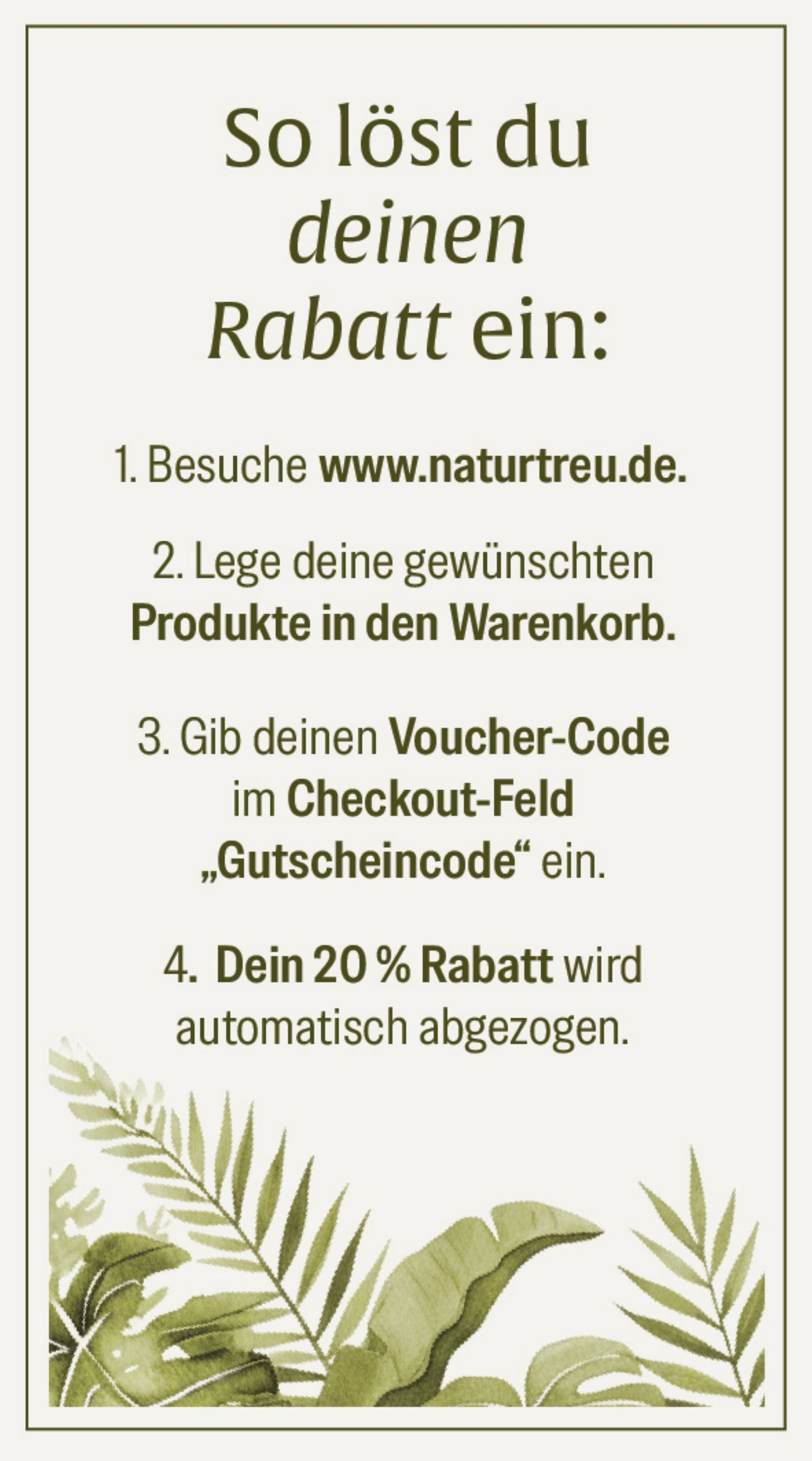Voucher 20er Bundle - Naturtreu Expertenprogramm