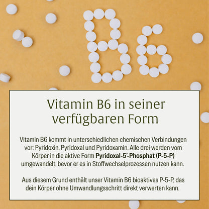 Vitamin B6: Presslinge mit bioaktivem Pyridoxal-5’-Phosphat und Akazienfaser