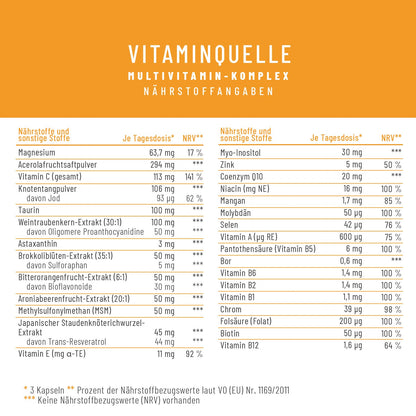 Vitaminquelle Multivitamin-Komplex Naehrstoffe