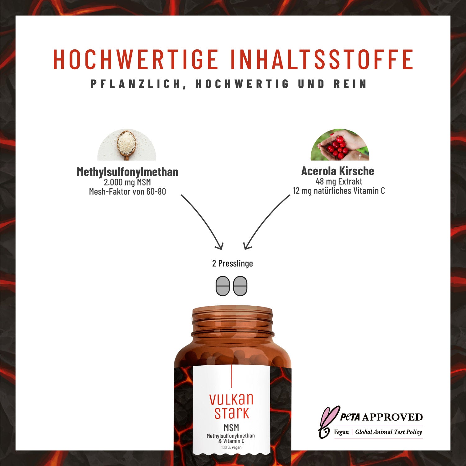 Vulkanstark Hochwertige Inhaltsstoffe 