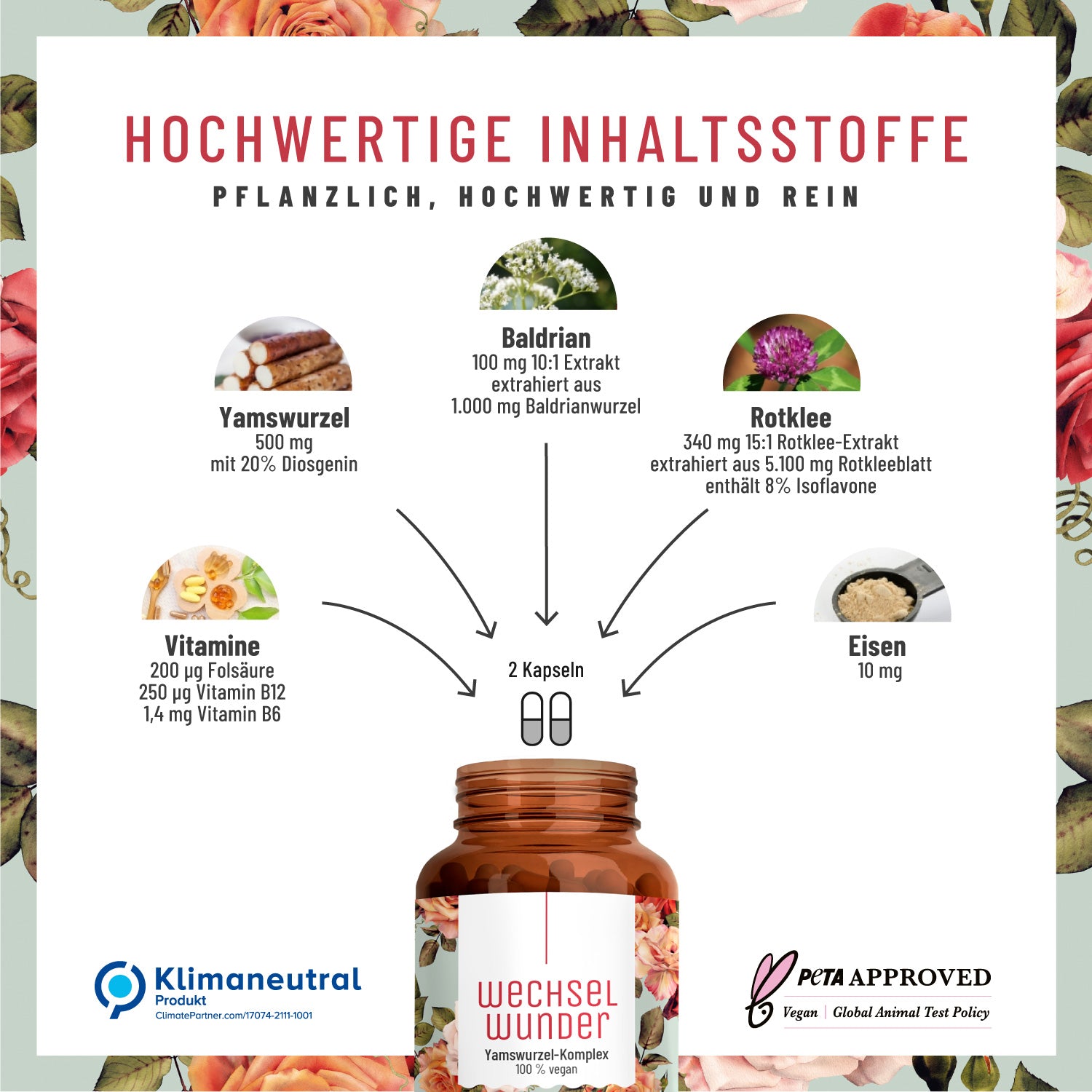 Wechselwunder Yamswurzel-Komplex Hochwertige Inhaltsstoffe