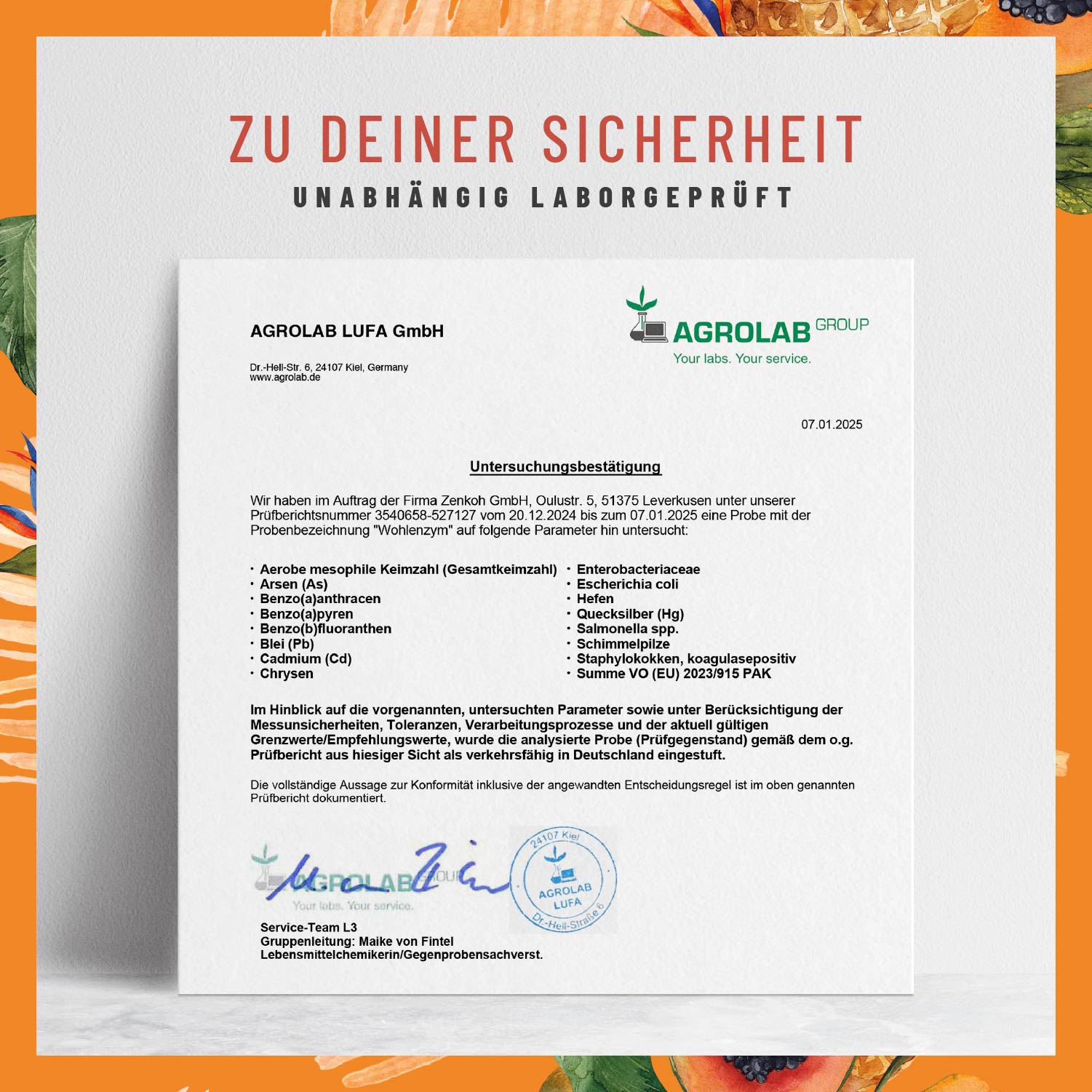 Wohlenzym Enzym-Komplex-mit-Bromelain- Papain Laborgeprueft 