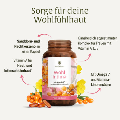 Wohlintima: Komplex mit Vitamin A, Sanddorn- und Nachtkerzenöl