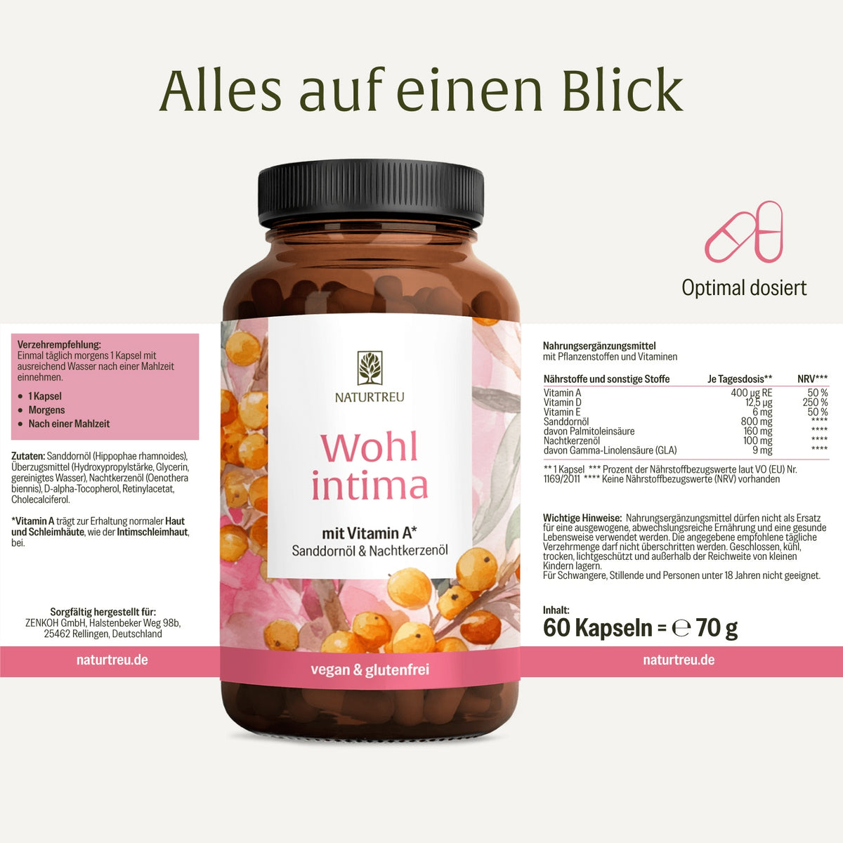 Wohlintima: Komplex mit Vitamin A, Sanddorn- und Nachtkerzenöl