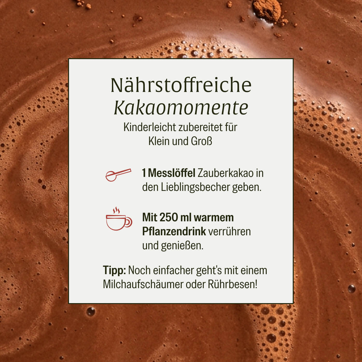 Zauberkakao Kakaopulver Zubereitung