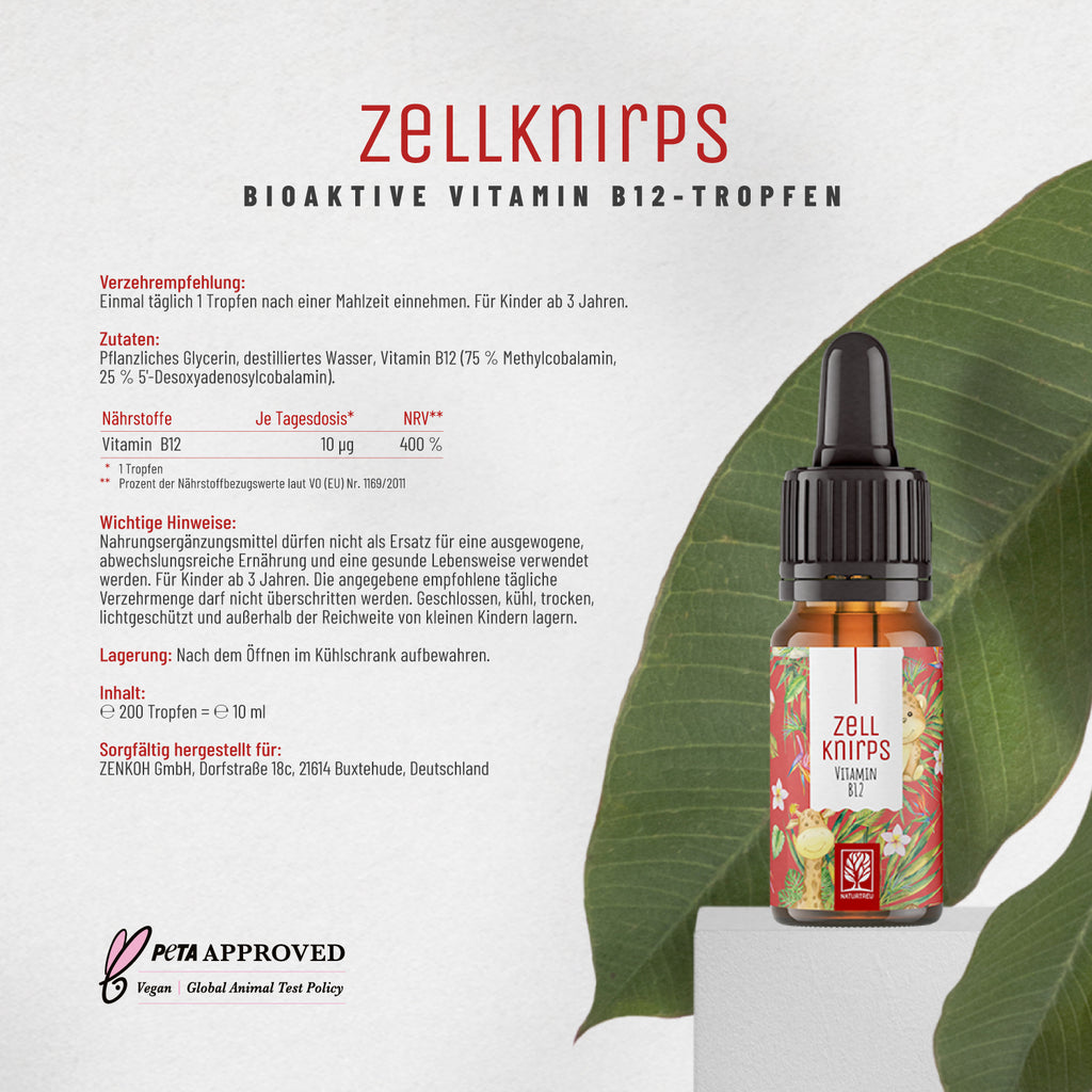 Zellknirps Vitamin B12 Etikett