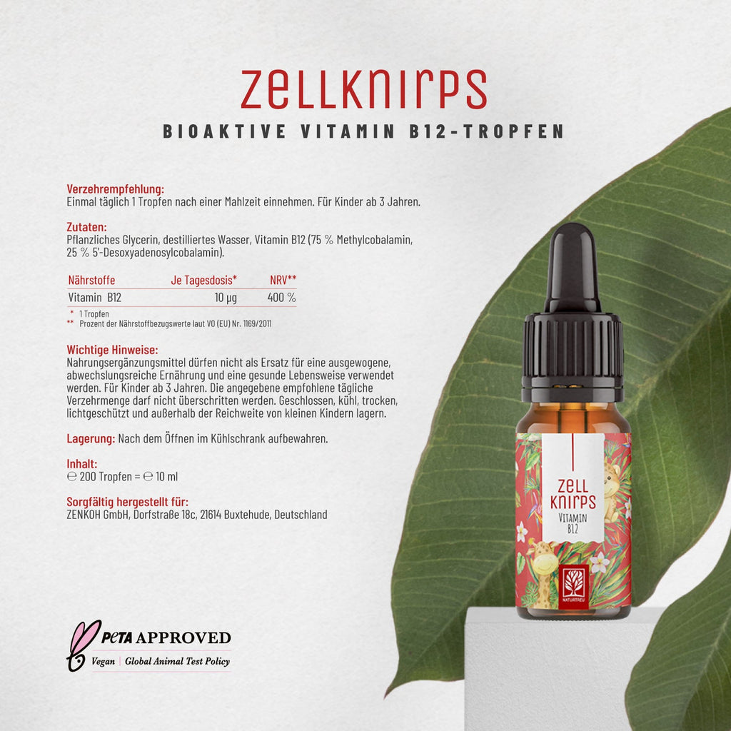 Zellknirps Vitamin-B12 Etikett