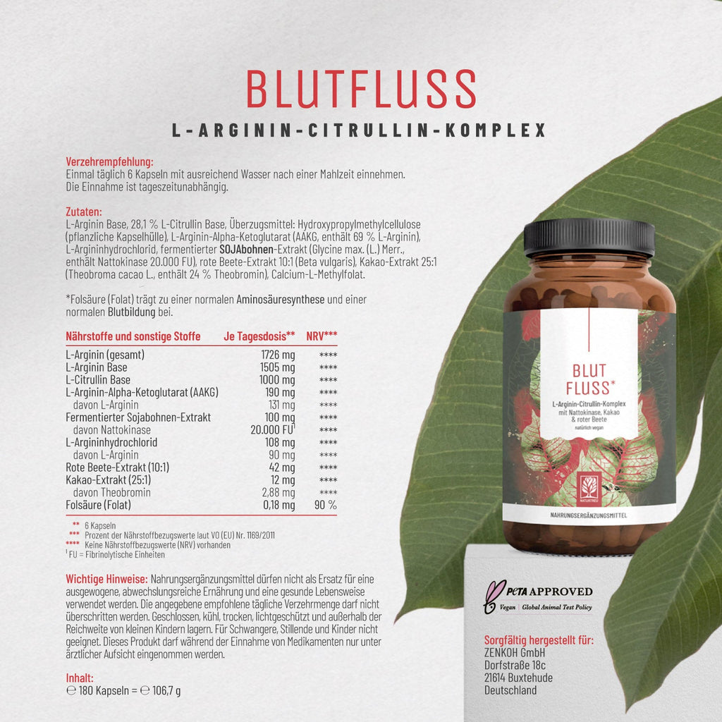 blutfluss l-arginin komplex etikett