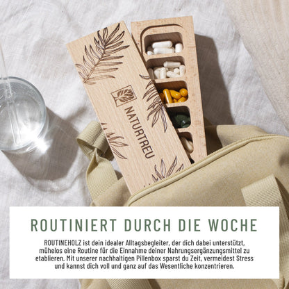 Routineholz-Paket zur perfekten Einnahme